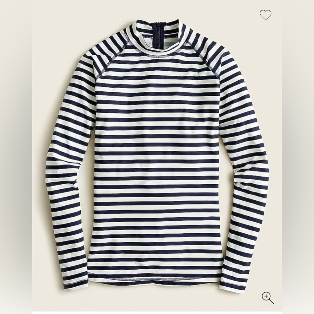 J. Crew Long-sleeve rash guard in classic stripe size M